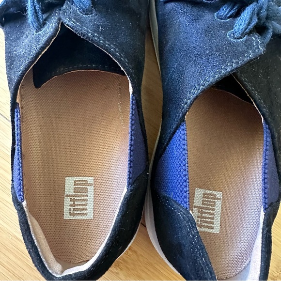 Fitflop Suede Navy Sneakers Size 8 - Picture 3 of 6